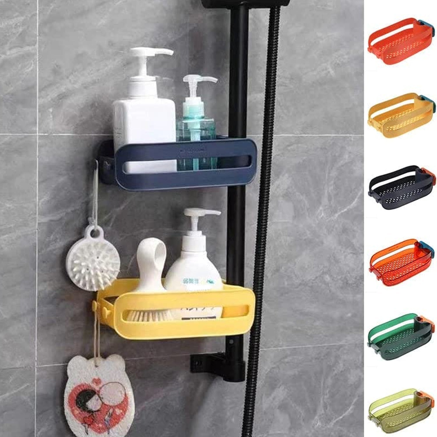 7073 Plastic Faucet Drain Basket Shelf - Drain Basket for Sink, Multipurpose Drain Basket Sink-Strainer Hangs on Faucet for All Sinks. DeoDap 7073 Plastic Faucet Drain Basket Shelf - Drain Basket for Sink, Multipurpose Drain Basket Sink-Strainer Hangs on Faucet for All Sinks. DeoDap